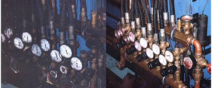 galleriefotos Da das Trockeneisstrahlen kein abrasives Verfahren ist, können Verschmutzungen von Trägermaterialien wie Metall, Gummi, PVC, teilweise Glas uvm. gestrahlt werden.